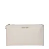 Michael Kors Beige Leather Clutch Bag In Sand