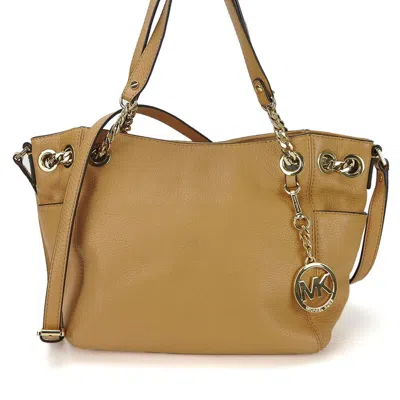 Pre-owned Michael Kors Beige Leather Shoulder Bag Tote Bag ()