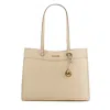 Michael Kors Beige Leather Tote Bag