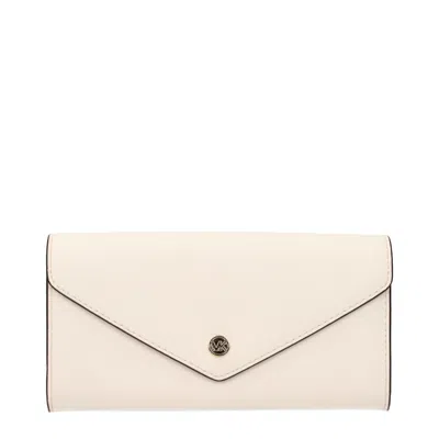 Michael Kors Beige Leather Wallets In White