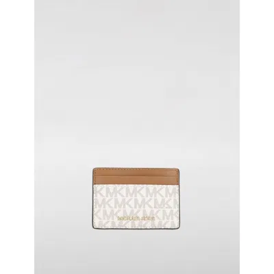 Michael Kors Beige Pvc Cardholder In Brown