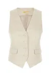 Michael Kors Beige Vest With V Neck
