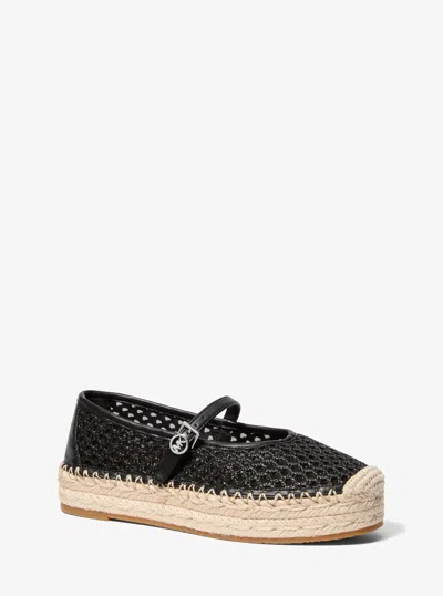 Michael Kors Belina Signature Logo Platform Espadrille In Black