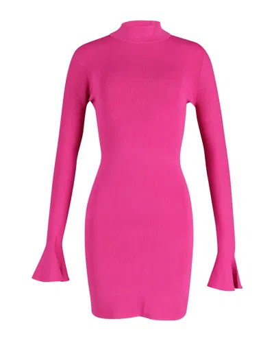 Michael Kors Bell-sleeve Dress In Pink Viscose