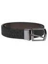 Michael Kors Reversible Signature Logo Belt In Black
