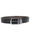Michael Kors Adjustable Reversible Logo Belt With Punched Holes In Black