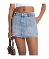 Michael Kors Belt-loop Denim Skirt In Multicolor