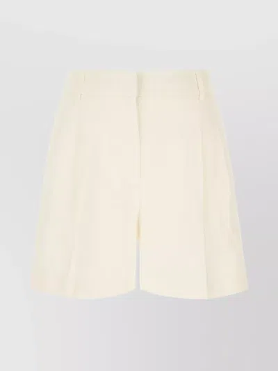MICHAEL KORS BELT LOOPS LINEN BLEND SHORTS