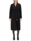 Michael Kors Cappotto Con Cintura In Black