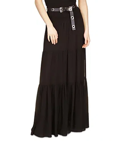 Michael Kors Belted Maxi Skirt In Black