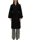 Michael Kors Belted Trench Coat In Black
