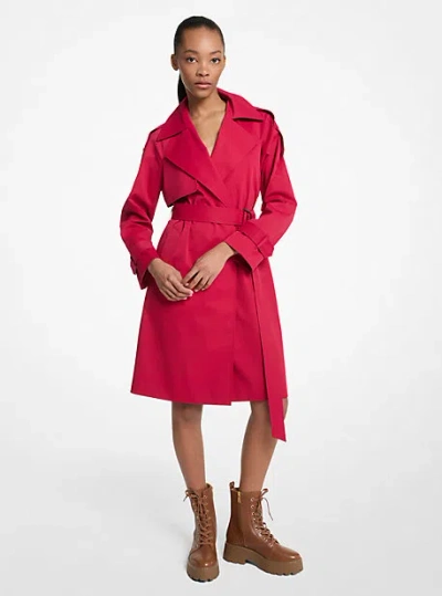 Michael Kors Belted Trench Coat In Pink
