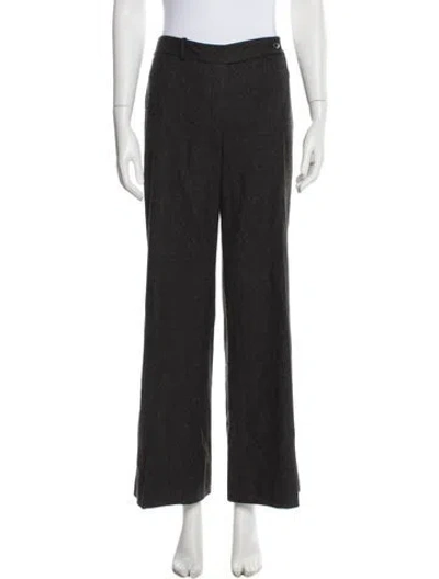 Pre-owned Michael Kors Bergdorf Goodman Wide Leg Pants In Black