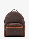 Michael Kors Bex Coated Canvas Backpack With Frontal Logo Patch