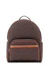 Michael Kors Bex Coated Canvas Backpack With Frontal Logo Patch