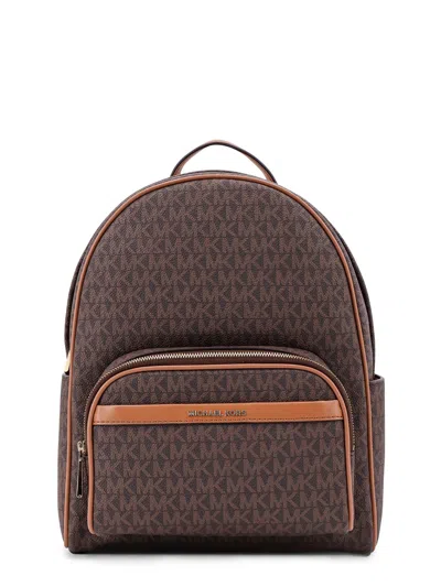 Michael Kors Bex Coated Canvas Backpack With Frontal Logo Patch