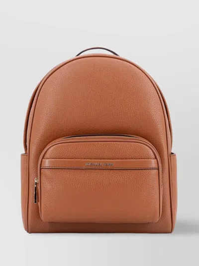 MICHAEL KORS BEX LEATHER BACKPACK FRONTAL LOGO PATCH