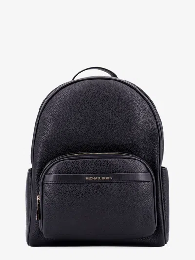 MICHAEL KORS BEX LEATHER BACKPACK WITH FRONTAL LOGO PATCH