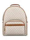 Michael Kors Large Monogram-canvas Backpack In Vaniglia-cuoio
