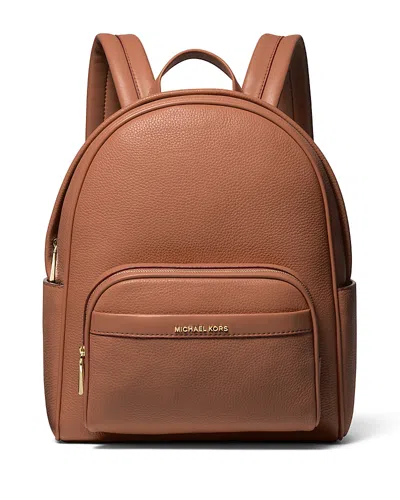 Michael Kors Bex Medium Leather Backpack In Luggage