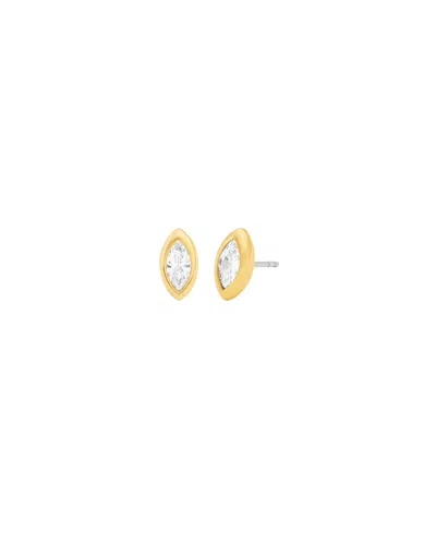 Michael Kors Bezel-set Marquise Stud Earrings In Gold