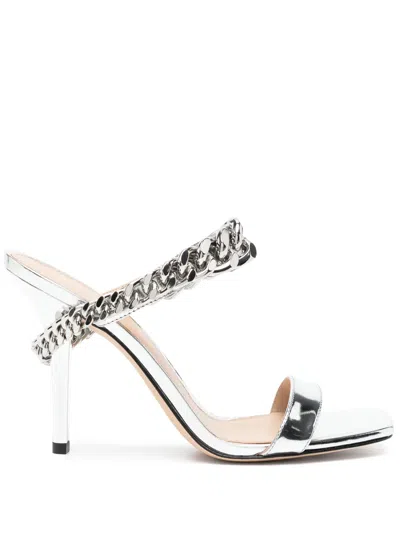Michael Kors Bianca High Sandals In Silver