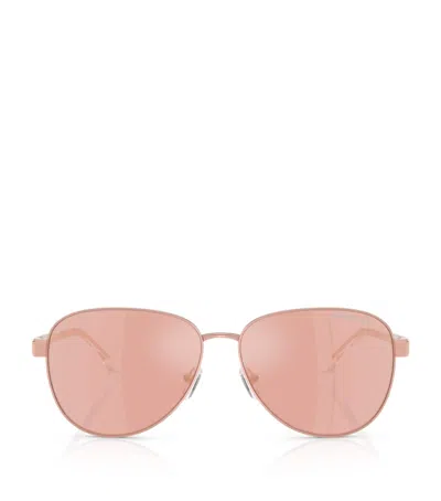 Michael Kors Biarritz Pilot Sunglasses In Red