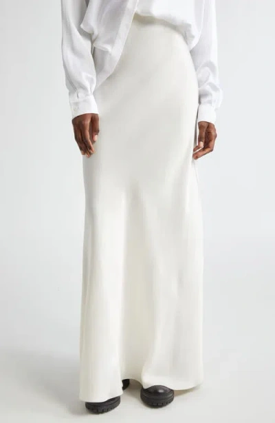 Michael Kors Bias Cut Crepe Skirt In Ivory