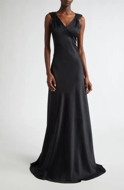 MICHAEL KORS MICHAEL KORS COLLECTION BIAS CUT SATIN CHARMEUSE GOWN