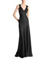 Michael Kors Bias-cut Satin Charmeuse Gown In Black
