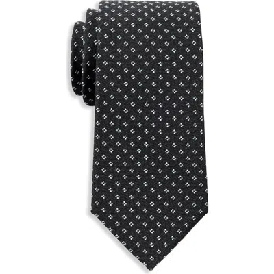 Michael Kors Big & Tall Alonso Neat Patterned Tie In Black