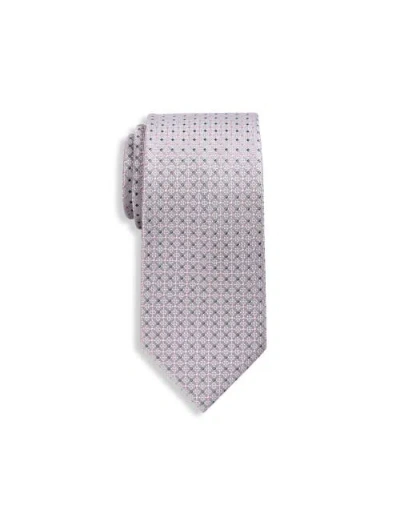 Michael Kors Big & Tall Brost Geometric Tie In Gray