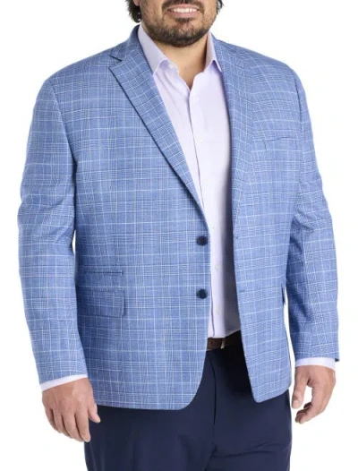 Michael Kors Big & Tall Glen Plaid Sport Coat In Blue