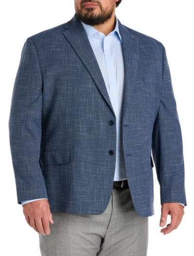 Michael Kors Big & Tall Mini Houndstooth Sport Coat In Blue