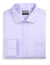 Michael Kors Men's Regular Fit Comfort Stretch Ultra Wrinkle-resistant Solid Dress Shirt In Purple