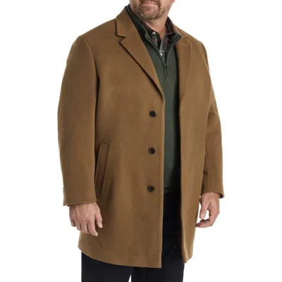 Michael Kors Big & Tall Overcoat In Brown