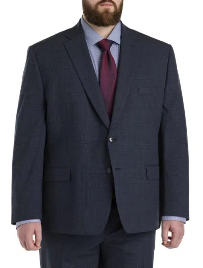 Michael Kors Big & Tall Textured Suit Jacket In Blue