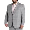 Michael Kors Big & Tall Windowpane Suit Jacket In Grey
