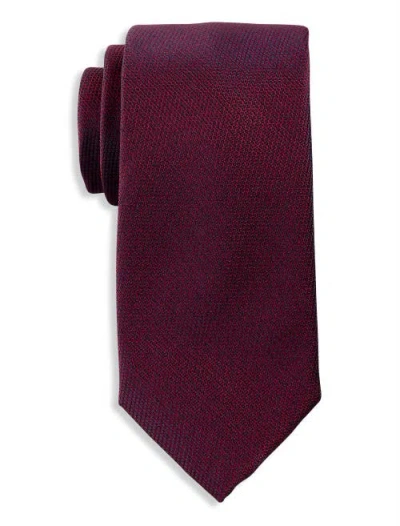 Michael Kors Big & Tall Woven Textured Tie In Burgundy