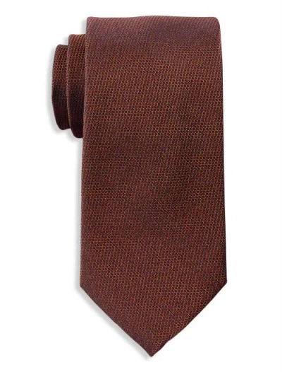Michael Kors Big & Tall Woven Textured Tie In Rust