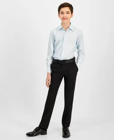 Michael Kors Kids' Big Boys Classic Fit Machine Washable Stretch Dress Pants In Black