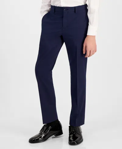 Michael Kors Kids' Big Boys Classic Fit Stretch Dress Pants In Navy