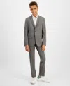 Michael Kors Big Boys Classic Fit Stretch Suit Jacket In Gray