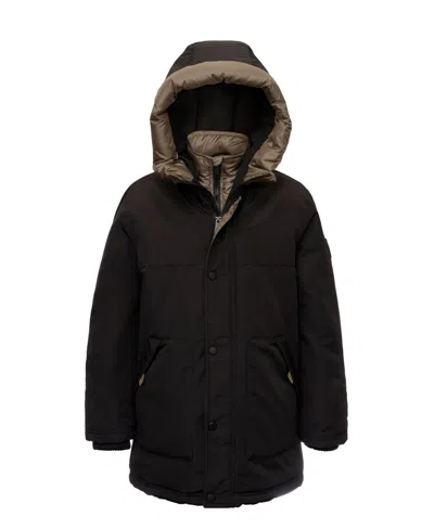 Michael Kors Kids' Big Boys Parka Jacket With Bib In Black