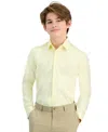 Michael Kors Big Boys Solid Button-up Shirt In Yellow
