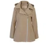 Michael Kors Big Girls Asymmetric Zip Softshell Jacket In Brown