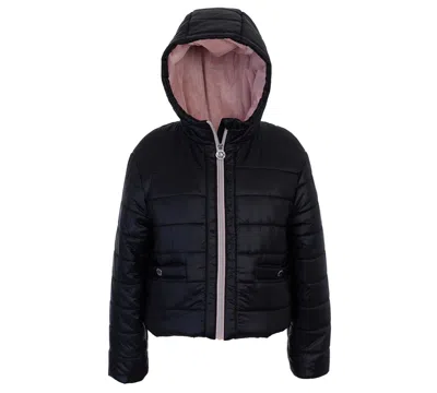 Michael Kors Kids' Big Girls Fleece Lined Midweight Jacket In Black