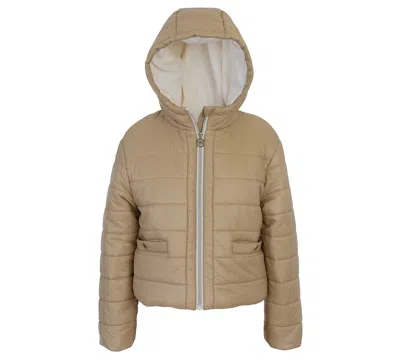 Michael Kors Kids' Big Girls Fleece Lined Midweight Jacket In Nude
