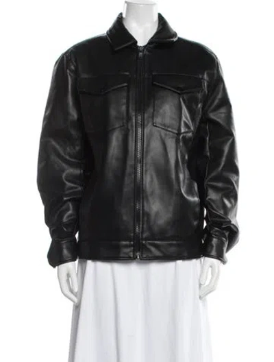 Pre-owned Michael Kors Biker Jacket In Black