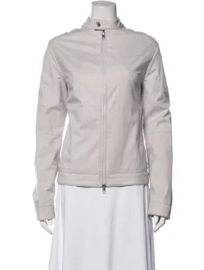 Pre-owned Michael Kors Biker Jacket In Grey